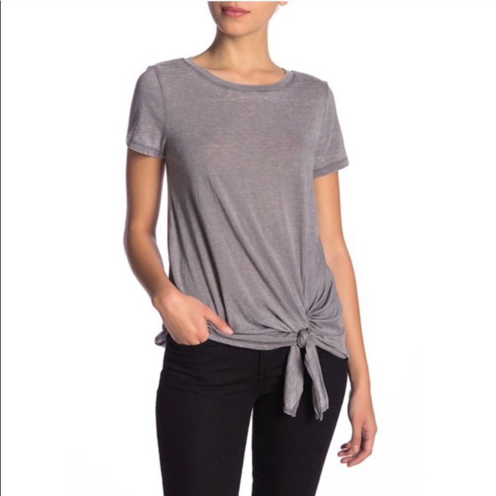 Susana Burnout Tie Hem‎ T-Shirt